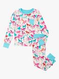 Hatley Kids' Photo Horses Bamboo Pyjama Set, Cami Lace