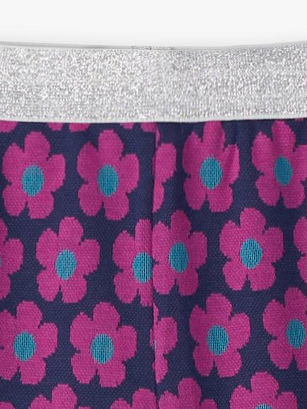 Hatley Kids' Floral Flared Trousers, Patriot Blue - view 2, Patriot Blue