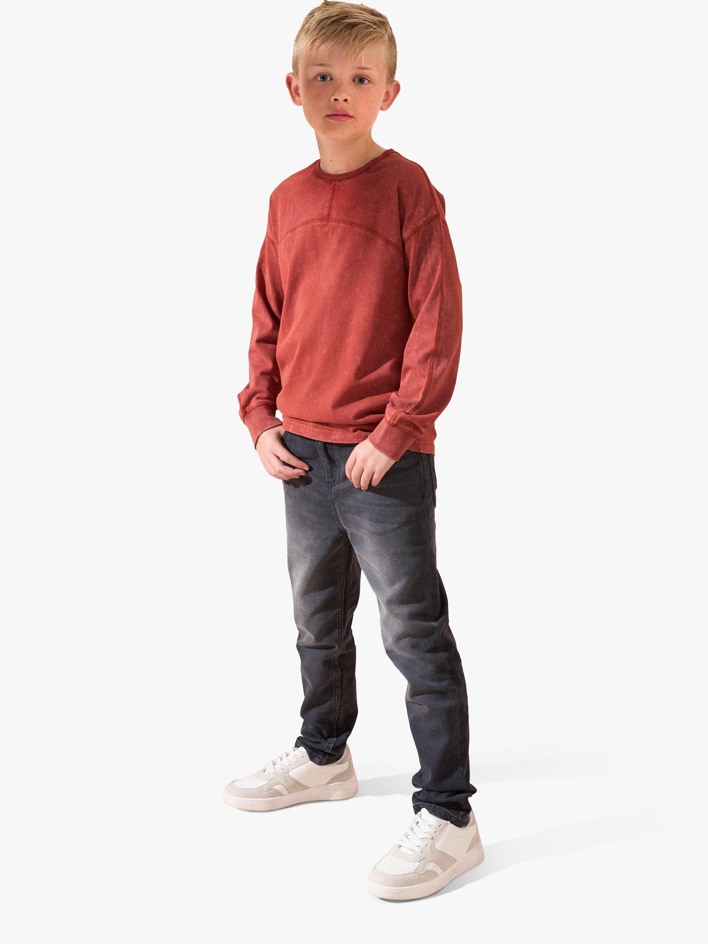 Product image 1 of 8, which shows Angel & Rocket Kids' Mid-Rise Cotton Denim Jeans, Black, 3 years