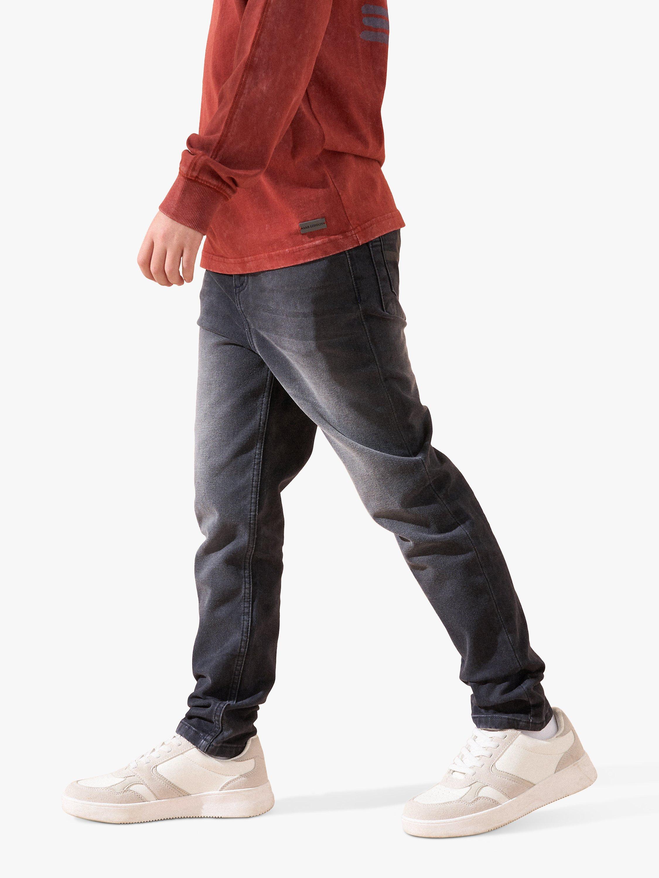 Product image 3 of 8, which shows Angel & Rocket Kids' Mid-Rise Cotton Denim Jeans, Black, 3 years