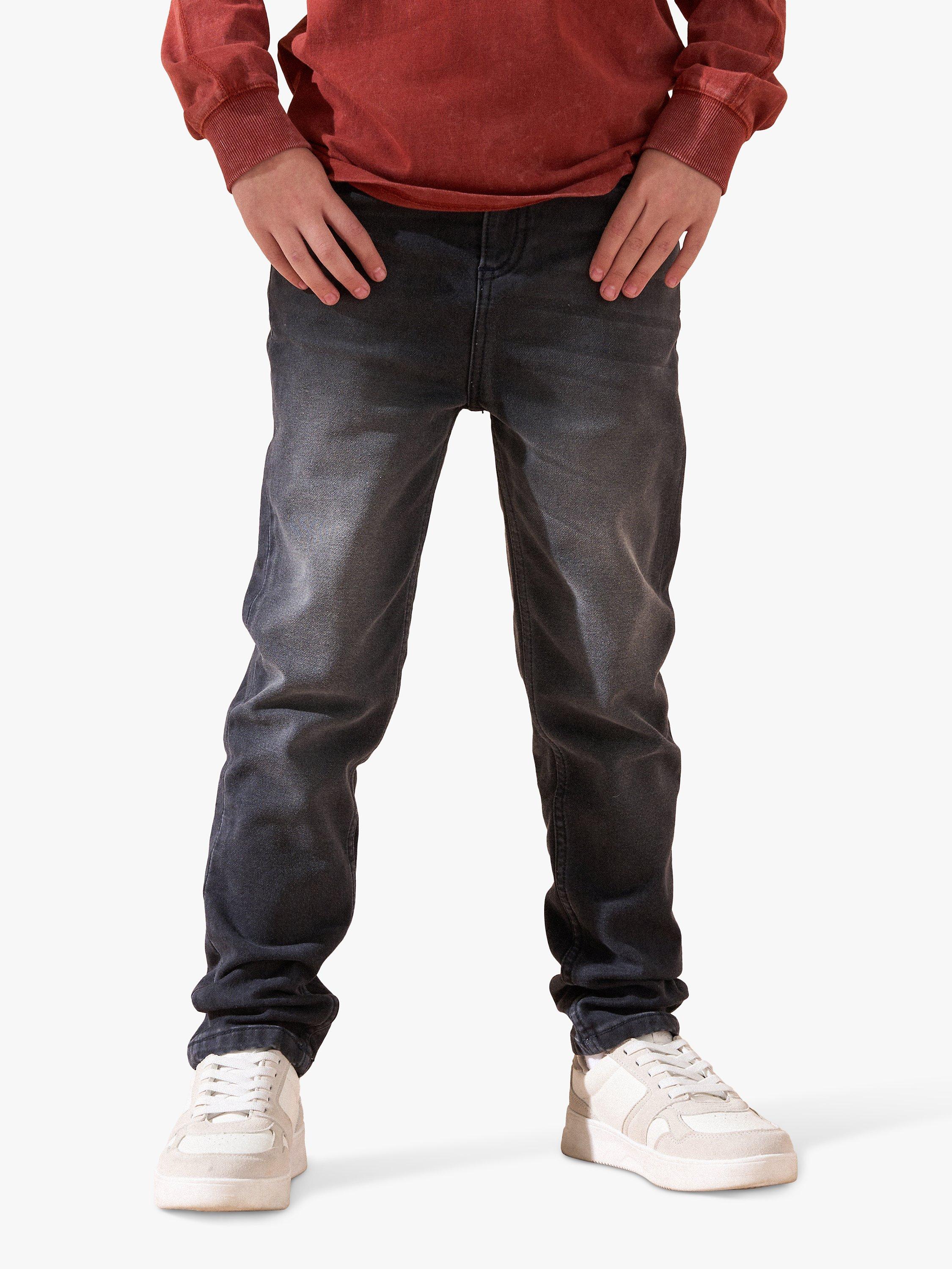 Product image 4 of 8, which shows Angel & Rocket Kids' Mid-Rise Cotton Denim Jeans, Black, 3 years