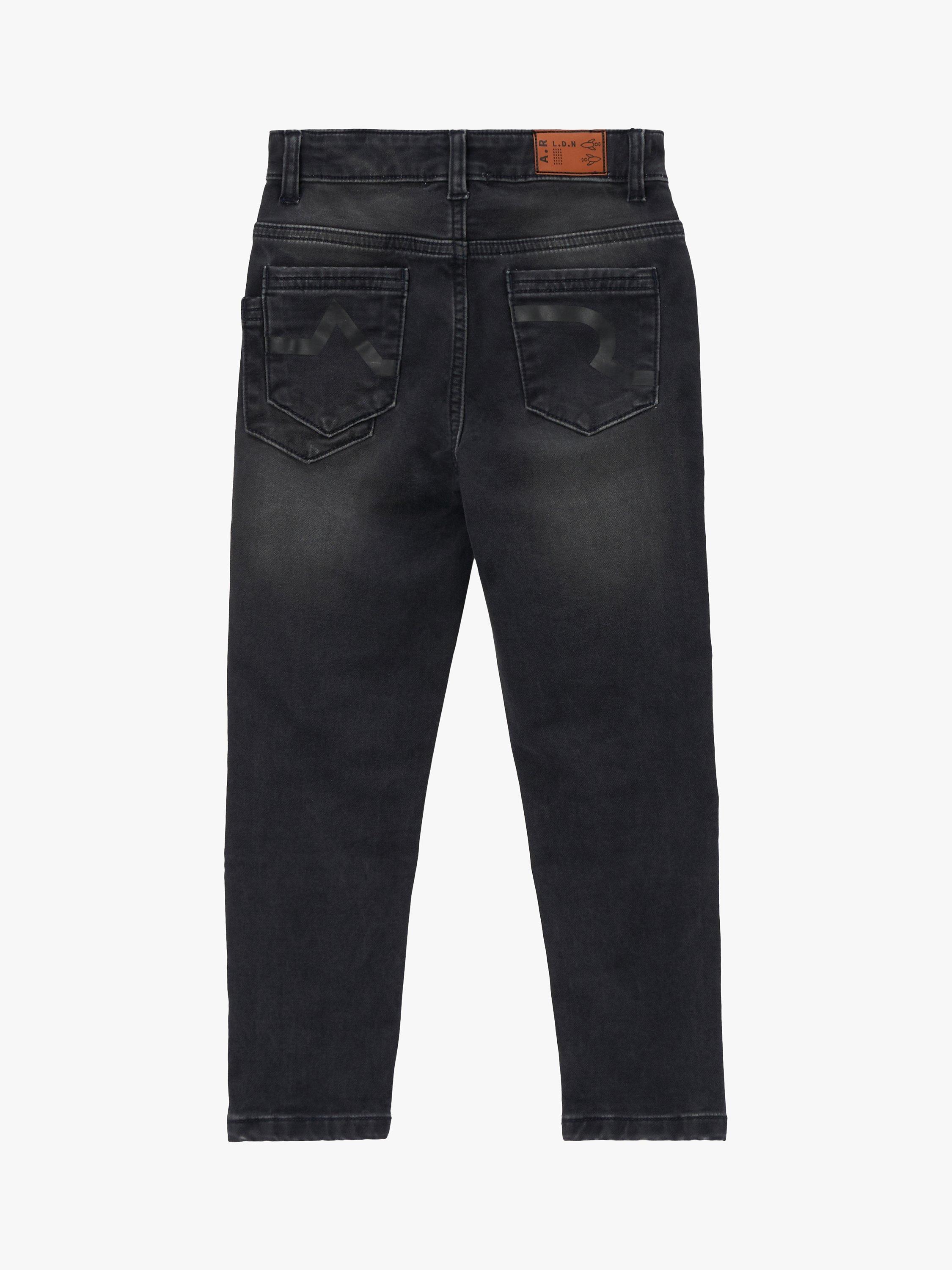 Product image 7 of 8, which shows Angel & Rocket Kids' Mid-Rise Cotton Denim Jeans, Black, 3 years