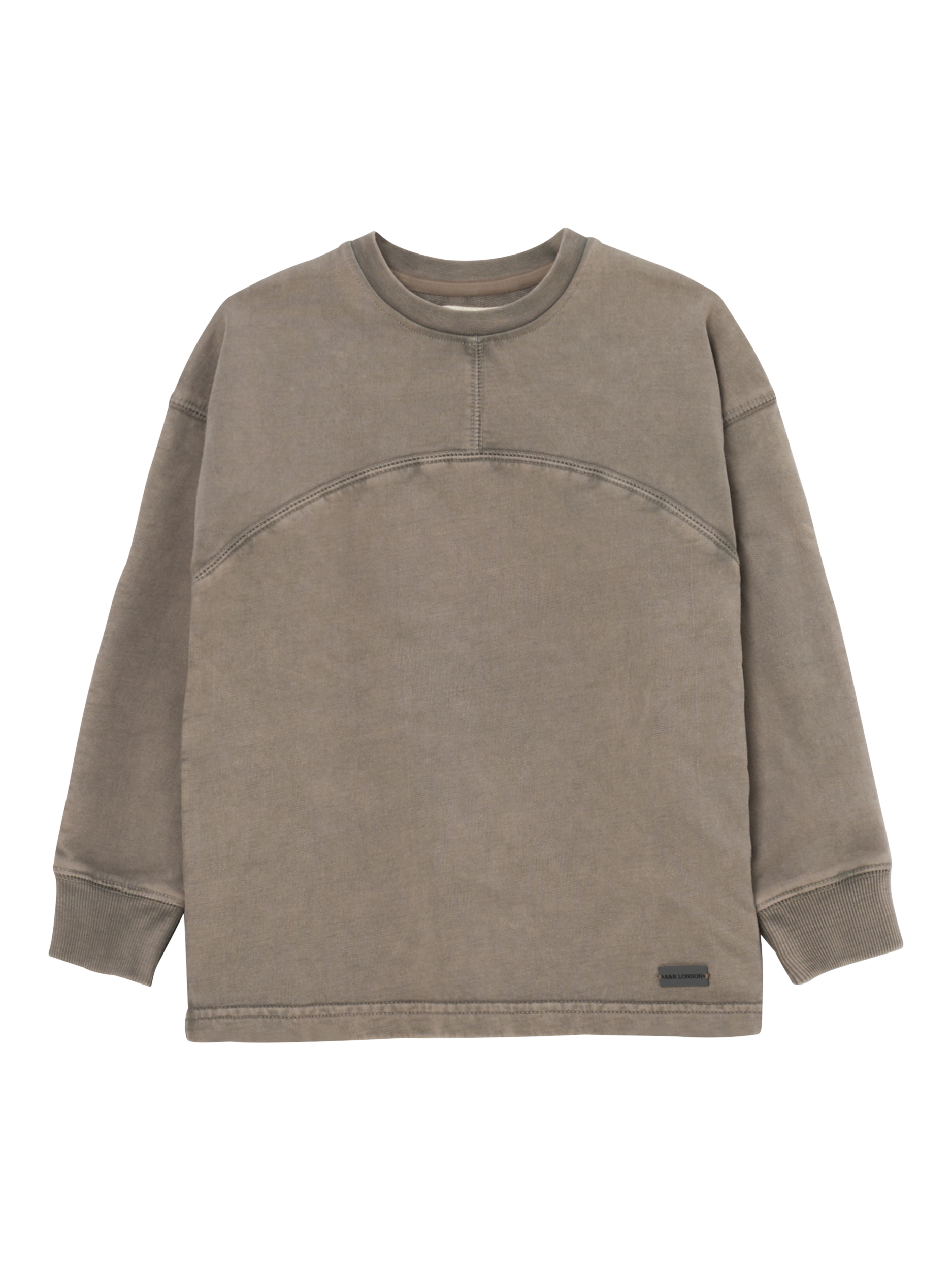 Product image 3 of 5, which shows Angel & Rocket Kids' Long Sleeve Tee, Taupe, 5-6 years