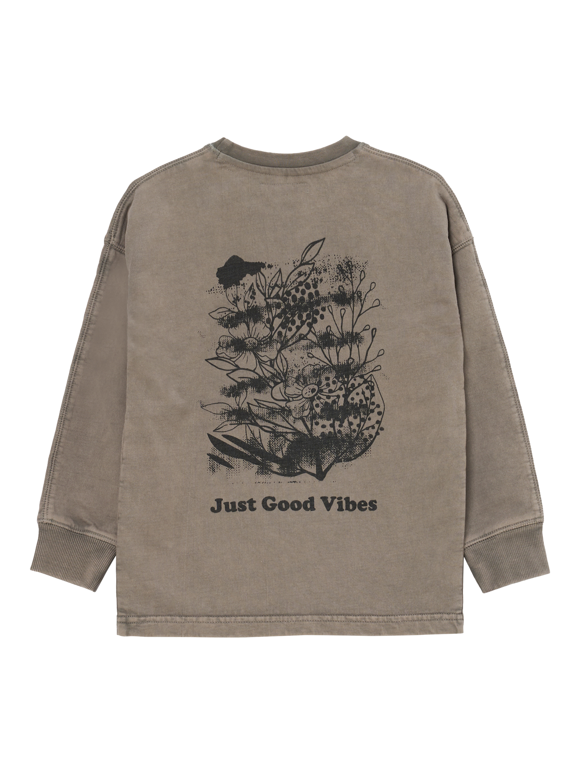 Product image 4 of 5, which shows Angel & Rocket Kids' Long Sleeve Tee, Taupe, 5-6 years