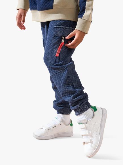Angel & Rocket Kids' Frank Cargo Jogger Trousers, Blue - view 2, Blue