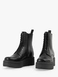 Vagabond Shoemakers Tara Leather Chunky Lace Up Boots, Black