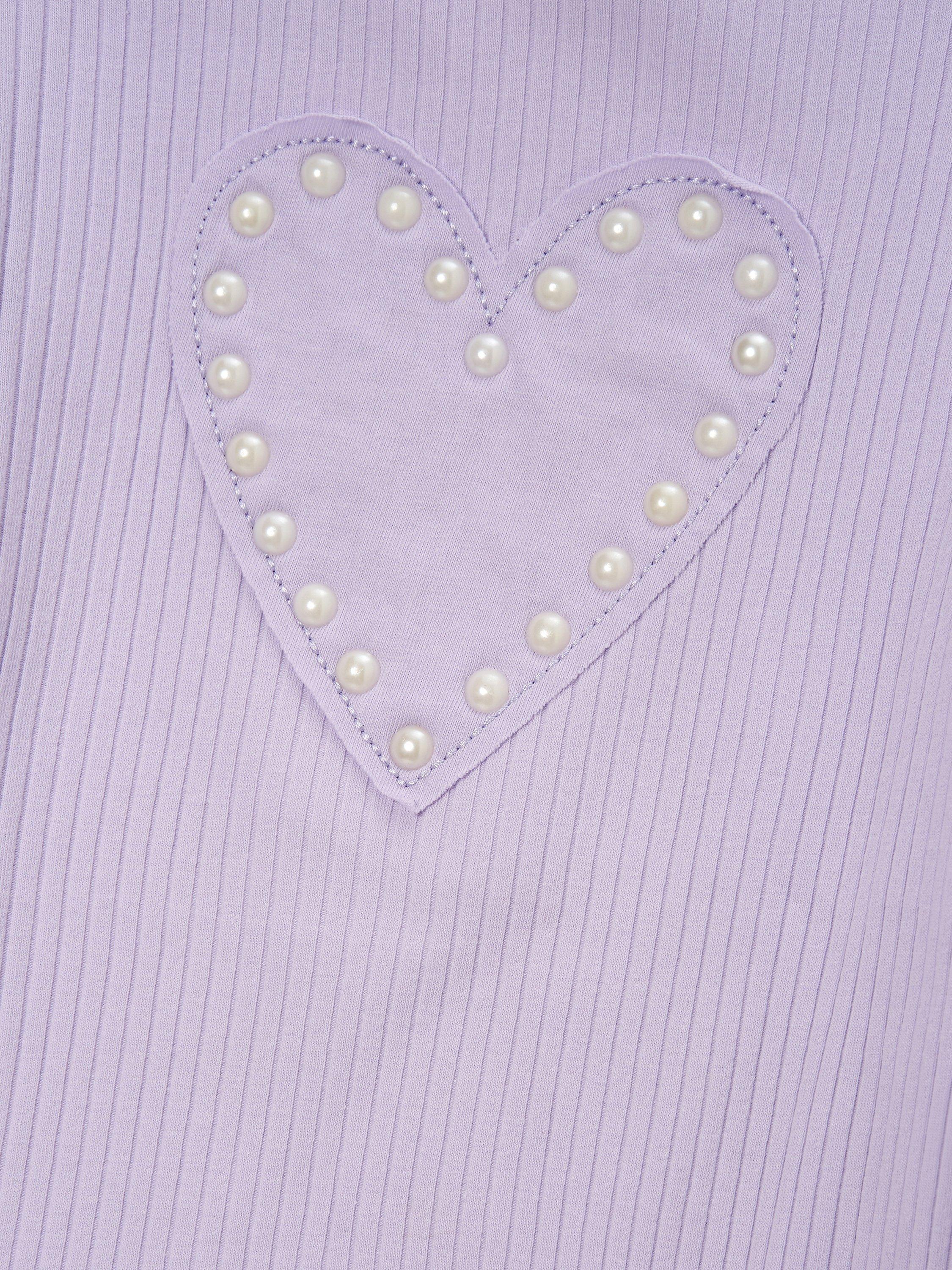 Product image 7 of 7, which shows Angel & Rocket Agatha Rib Heart Top, Purple, 3-4 years