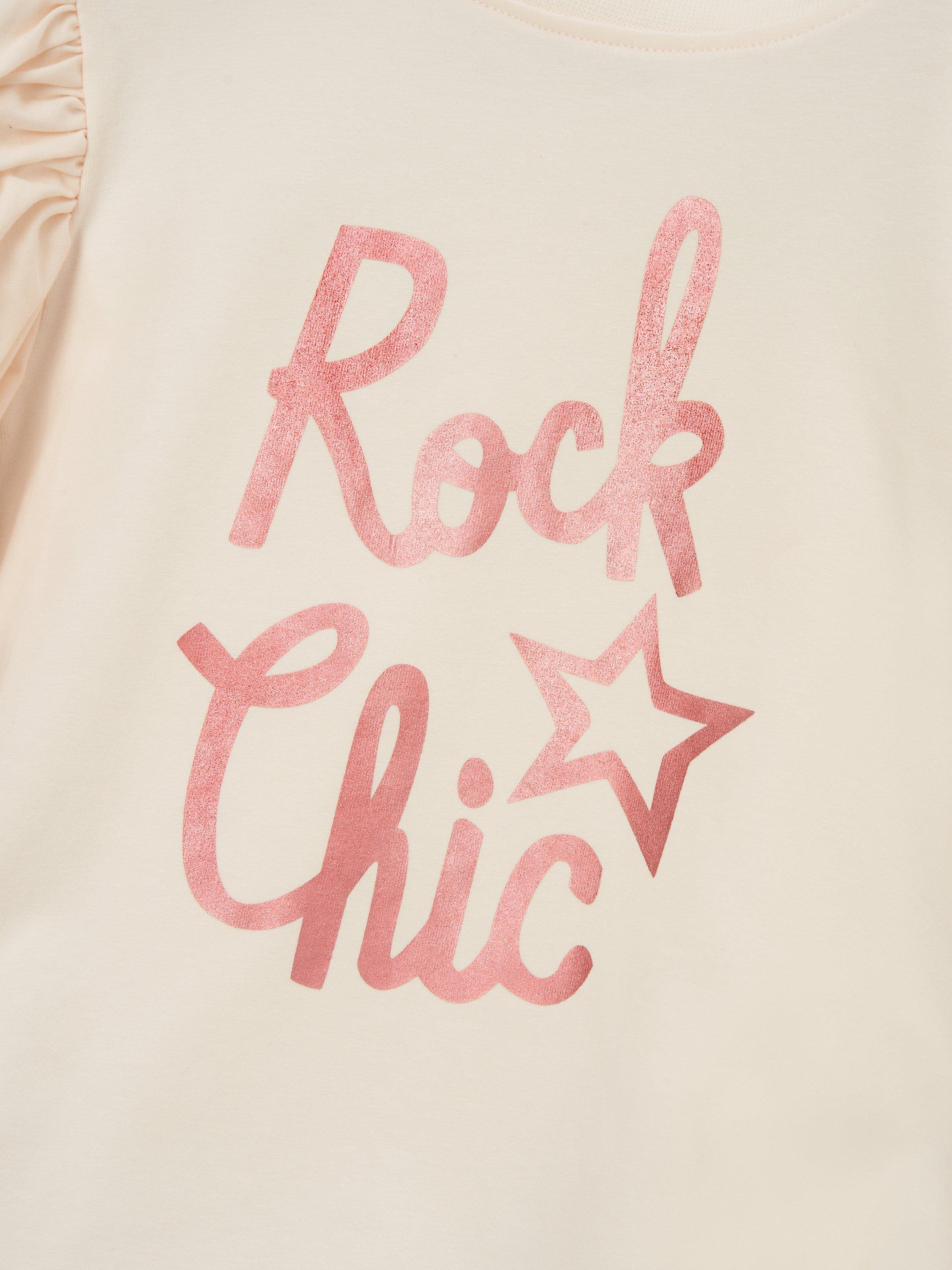 Product image 7 of 7, which shows Angel & Rocket Kids' Heidi Rock Chic T-Shirt, Blush, 3-4 years