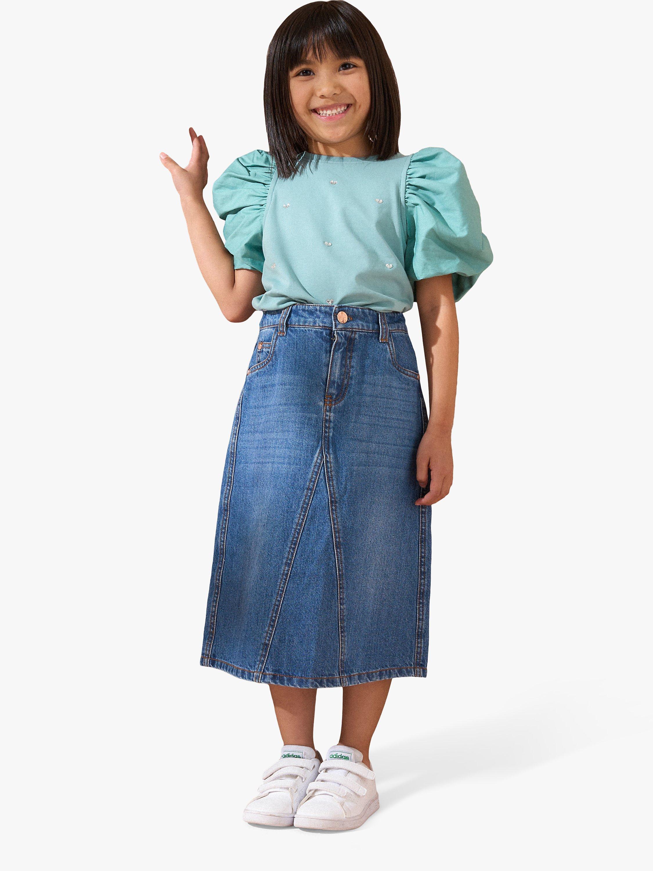 Product image 3 of 5, which shows Angel & Rocket Anya Diamante T-Shirt, Green, 3-4 years