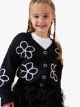 Angel & Rocket Kids' Flower Cardigan, Black