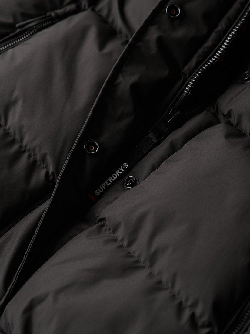 Product image 5 of 5, which shows Superdry Sports Puffer Cropped Jacket, Black, 8