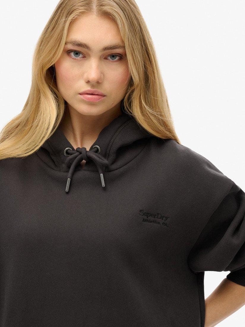 Product image 4 of 5, which shows Superdry Essential Hoodie Dress, Bison Black, 6-8