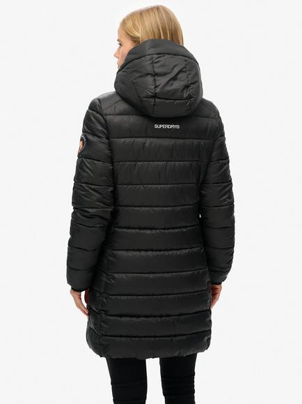 Superdry Hooded Fuji Mid Padded Jacket, Black - view 2, Black