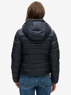Superdry Hooded Fuji Quilted Padded Jacket - view 2, Eclipse Navy