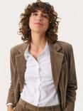 Part Two Leni Corduroy Blazer, Walnut