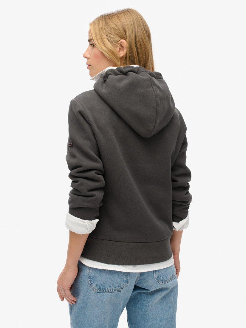 Product image 2 of 4, which shows Superdry Tokyo Vintage Logo Graphic Hoodie, Vintage Black, 8