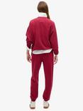Superdry Atheltic Essentials Oversized Applique Crew Neck Jumper, Bordeaux Red