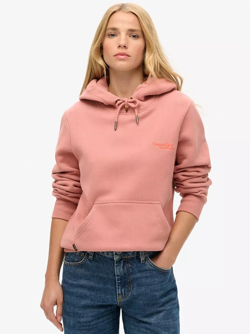 Superdry Essential Logo Hoodie Ash Rose