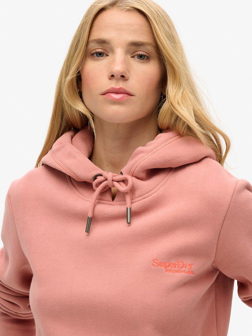 Product image 5 of 6, which shows Superdry Essential Logo Hoodie, Ash Rose, 8
