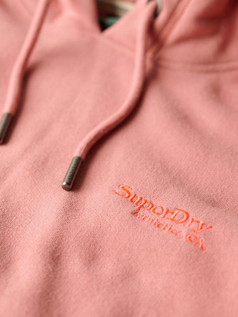 Product image 6 of 6, which shows Superdry Essential Logo Hoodie, Ash Rose, 8