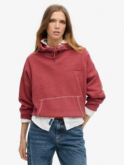 Superdry Essential Logo Overdyed Hoodie, Soft Grey, Soft Grey