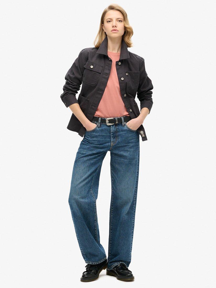 Product image 2 of 5, which shows Superdry Essential Logo Fitted T-Shirt, Ash Rose, 8