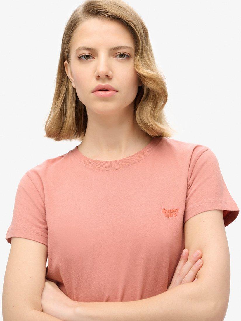 Product image 3 of 5, which shows Superdry Essential Logo Fitted T-Shirt, Ash Rose, 8