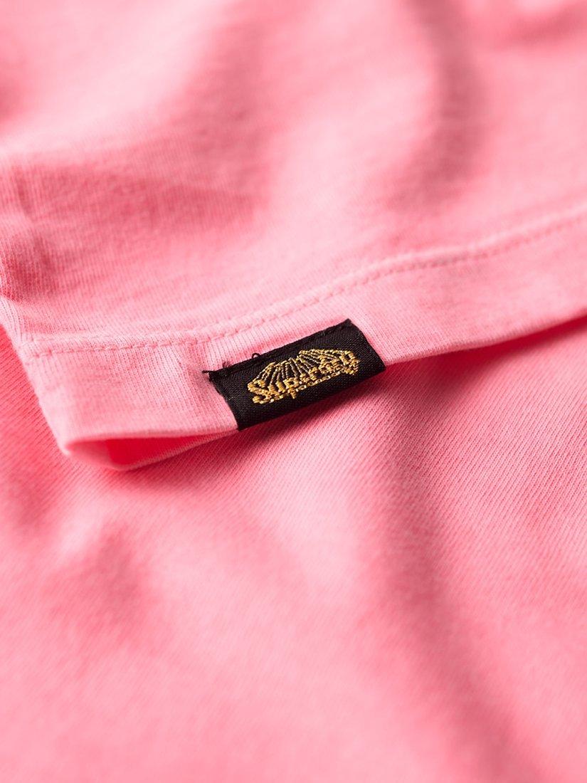 Product image 4 of 6, which shows Superdry Metallic Embellished Venue Relaxed T-Shirt, White/Black, Punk Pink, 8