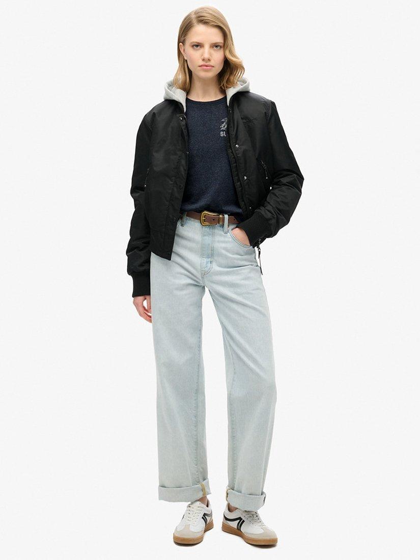Product image 2 of 4, which shows Superdry Lo-fi Outdoor Fitted T-Shirt, Deep Indigo Navy, 8