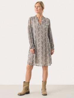 Part Two Botella Paisley Dress, French Oak/Black, French Oak/Black