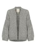 Part Two Rastina Open Neck Wool Blend Cardigan, Medium Grey Melange