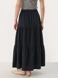 Part Two Brina Linen Blend Skirt, Navy