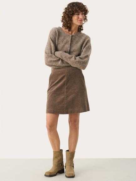 Part Two Lings Corduroy Skirt, Walnut - view 2, Walnut