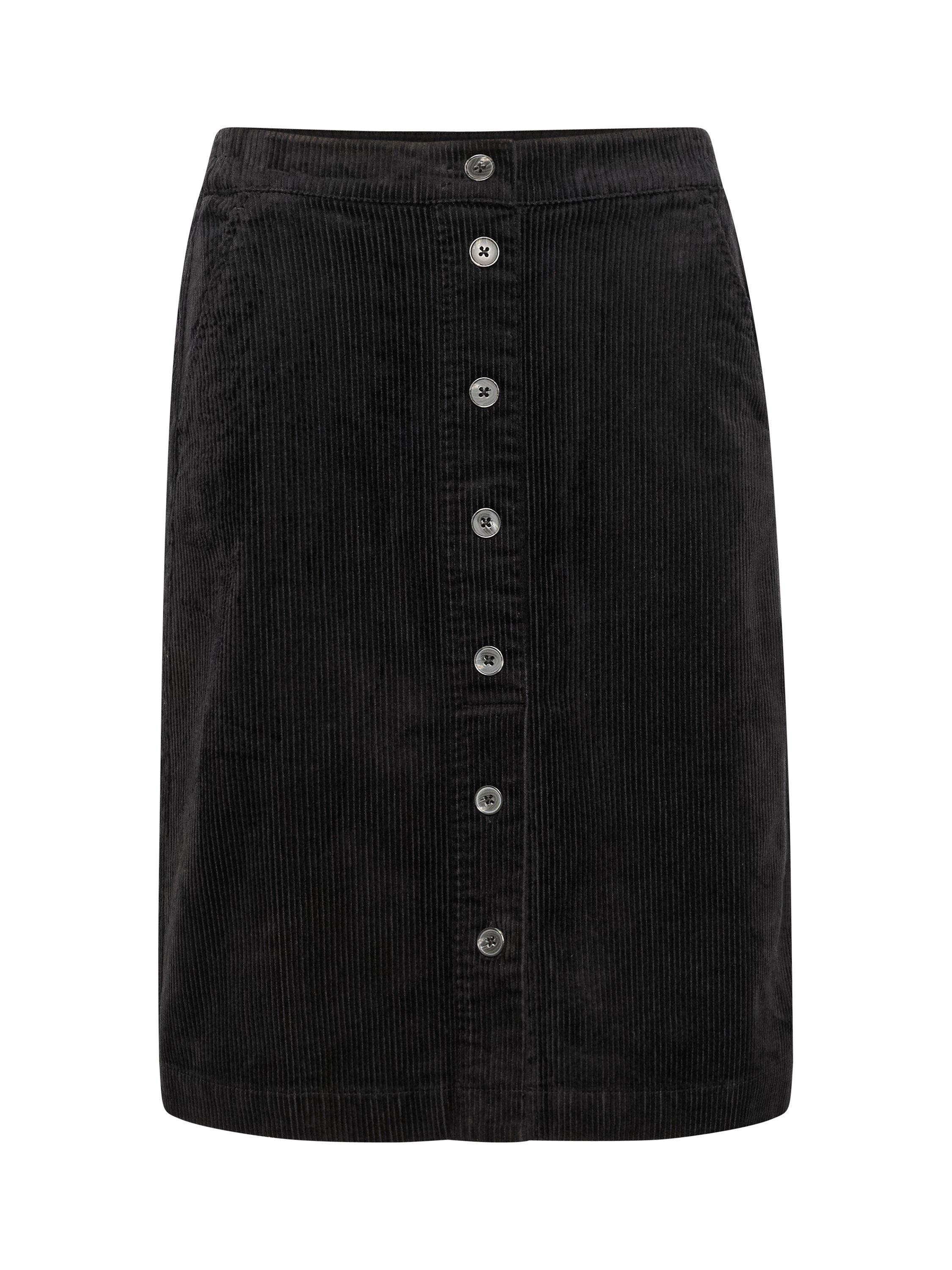 Product image 5 of 6, which shows Part Two Palina Button Corduroy Skirt, Black, 8
