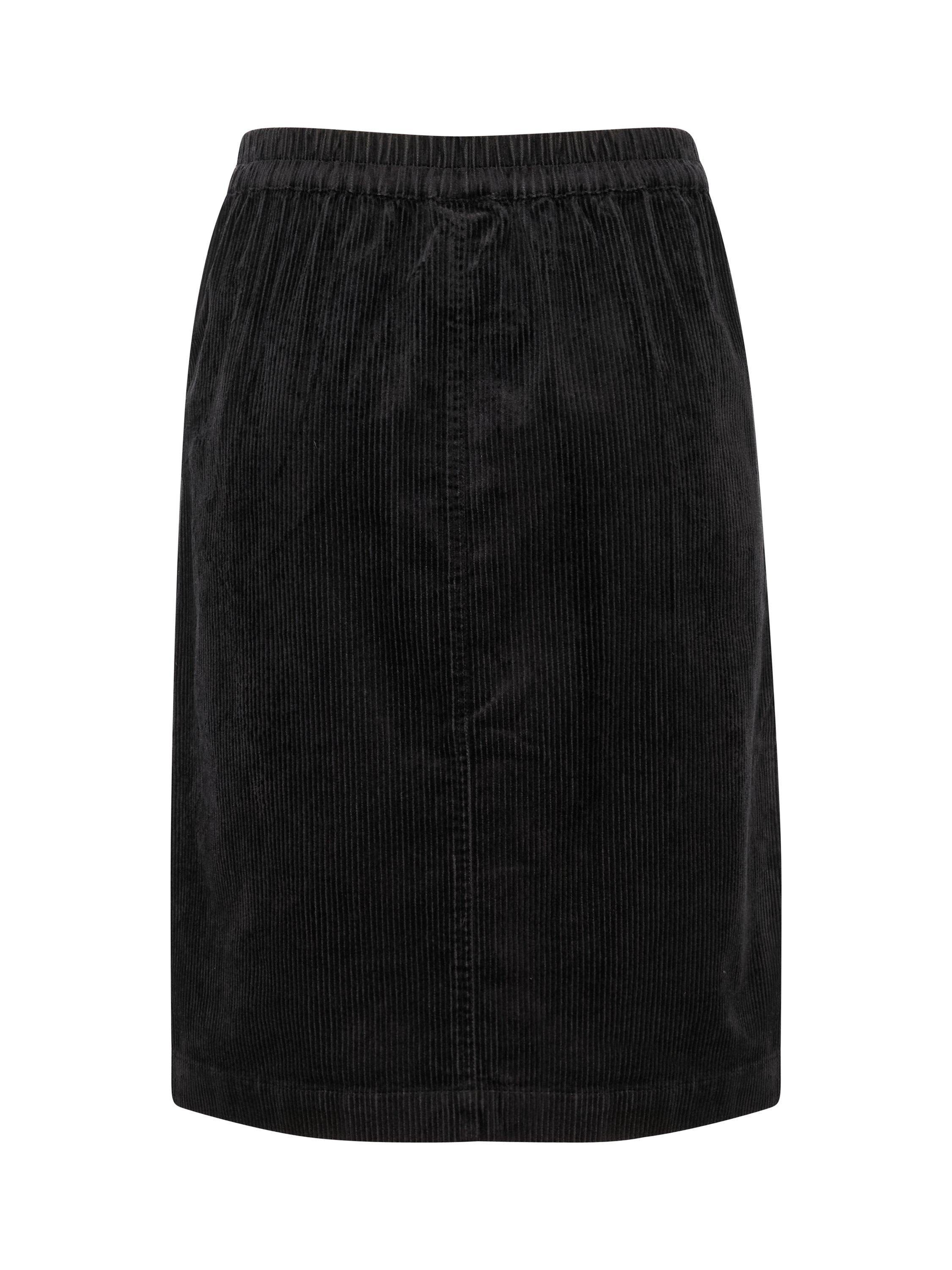 Product image 6 of 6, which shows Part Two Palina Button Corduroy Skirt, Black, 8