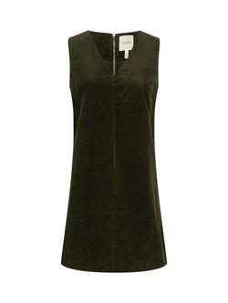 Part Two Lizandra Corduroy Mini Dress, Dark Green