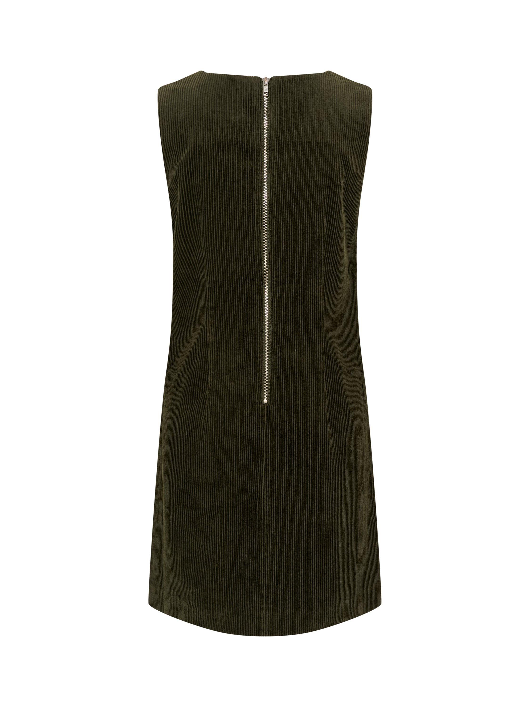 Product image 2 of 2, which shows Part Two Lizandra Corduroy Mini Dress, Dark Green, 8