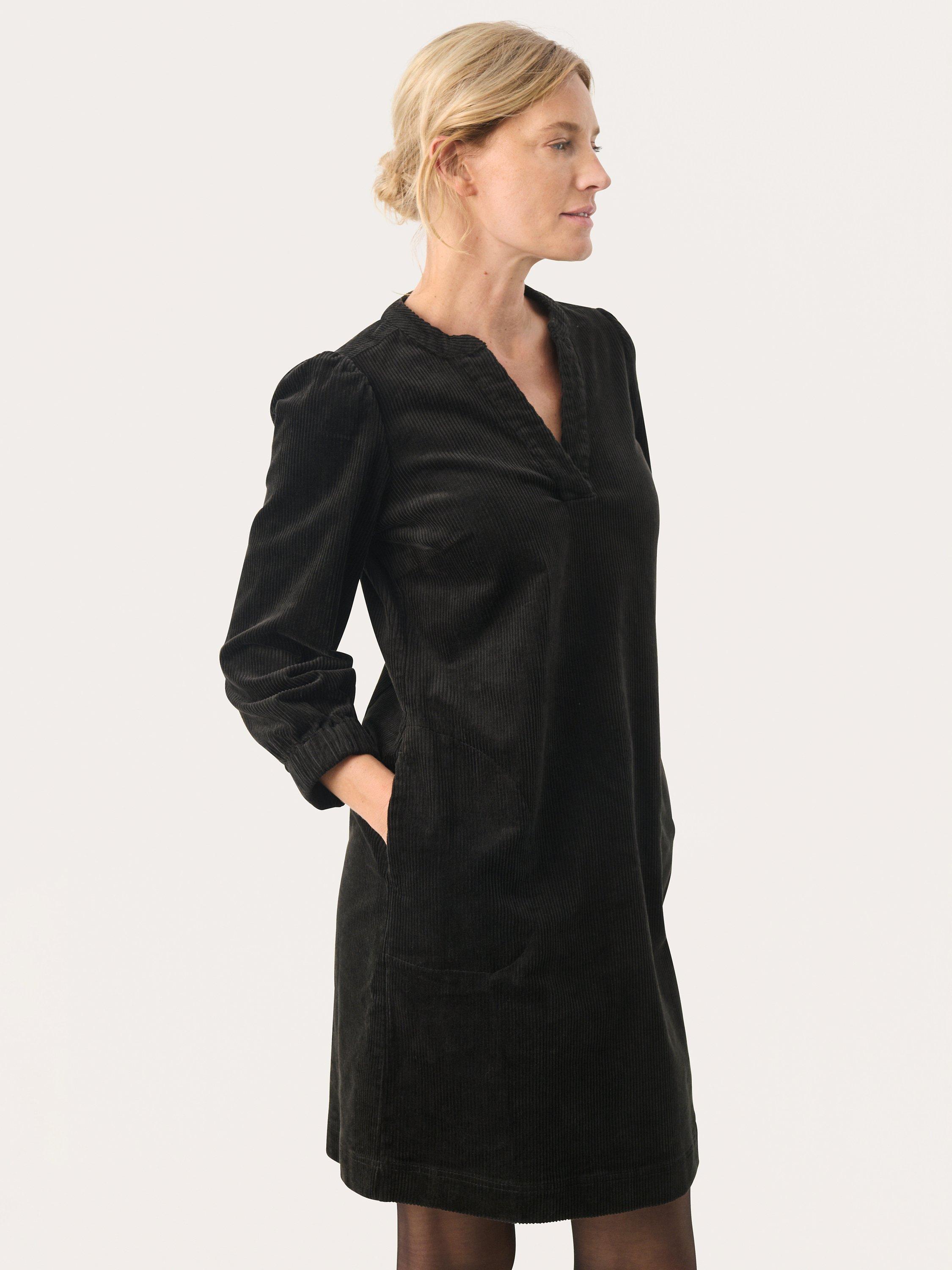 Product image 3 of 6, which shows Part Two Ramita Corduroy Dress, Black, 8