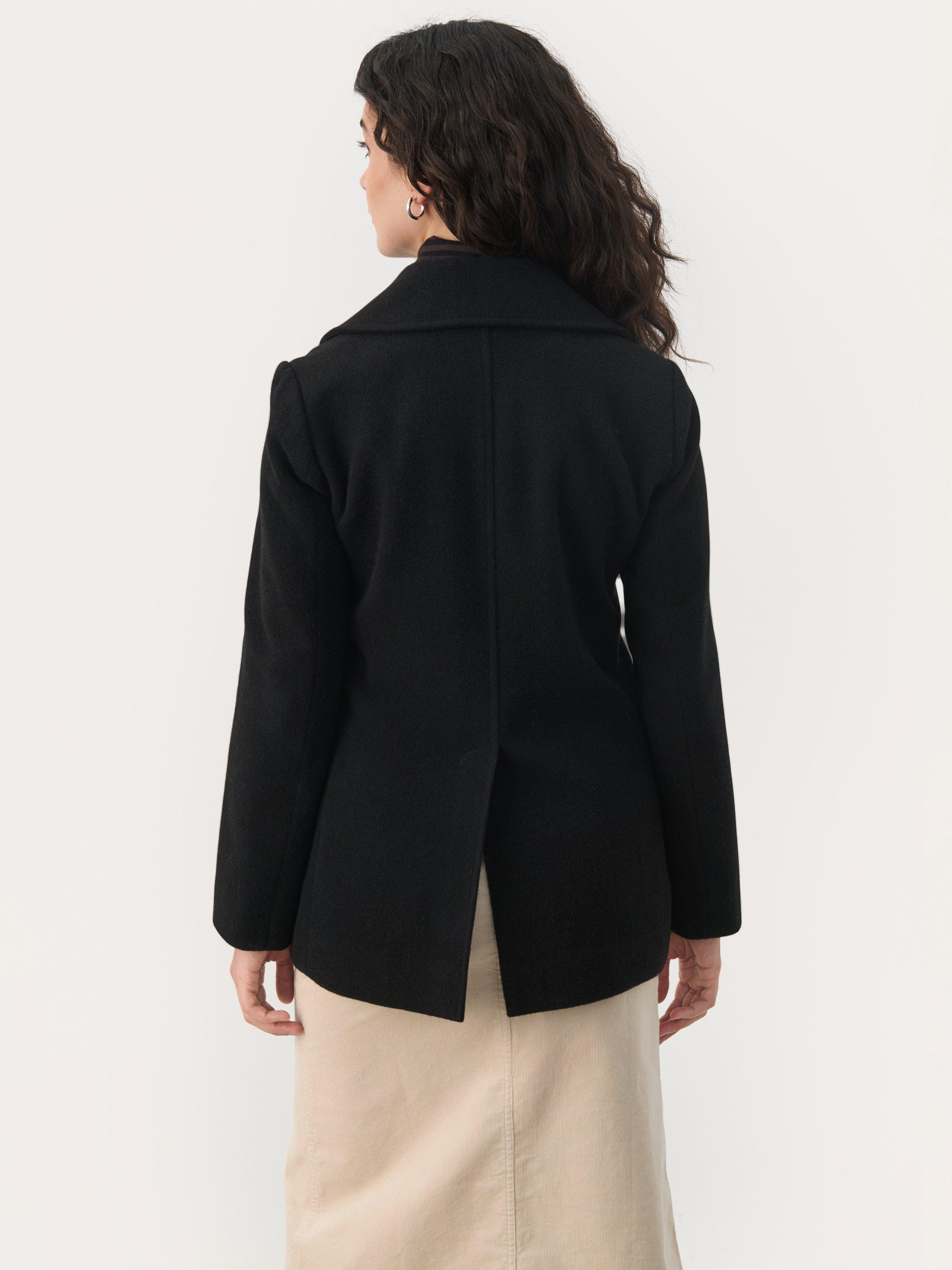 Product image 2 of 6, which shows Part Two Lekias Wool Blend Double Breasted Coat, Black, 8