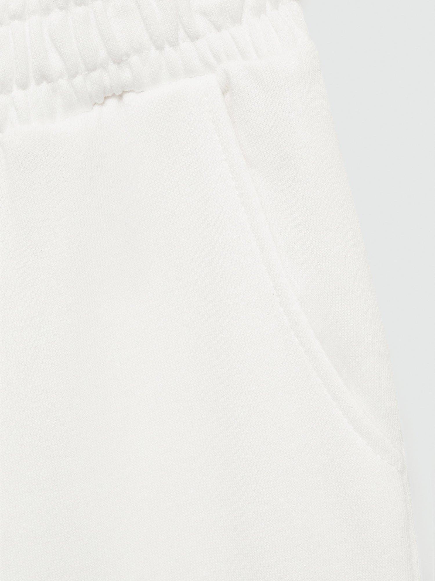 Product image 3 of 4, which shows Mango Kids' London Cotton Cargo Trousers, Natural White, 5 years