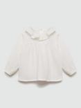 Mango Baby Helena Cotton Blouse, Natural White