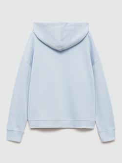 Mango Kids' Dina Zipped Hoodie, Silver - view 2, Silver