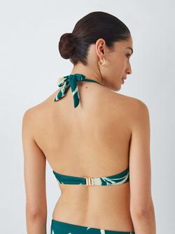 John Lewis Califloral Halterneck Sling Bikini Top, Lagoon - view 2, Lagoon