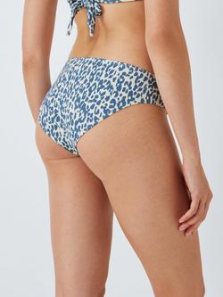 John Lewis Sabi Leo Ring Bikini Bottoms, White/Blue - view 2, White/Blue