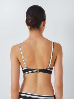 John Lewis Antibes Knot Bikini Top, Stripe - view 2, Stripe