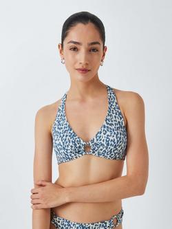 John Lewis Sabi Leo Halterneck Ring Bikini Top, Cream, Cream