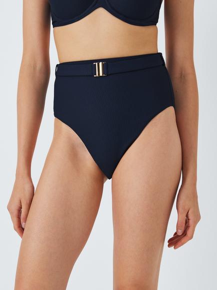 John Lewis Palma Hight Waist Bikini Bottoms, Navy, Navy