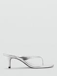 Mango Adagio Heeled Sandals, Silver