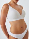 John Lewis Willow Ribbed Non-Wired T-Shirt Bra, White