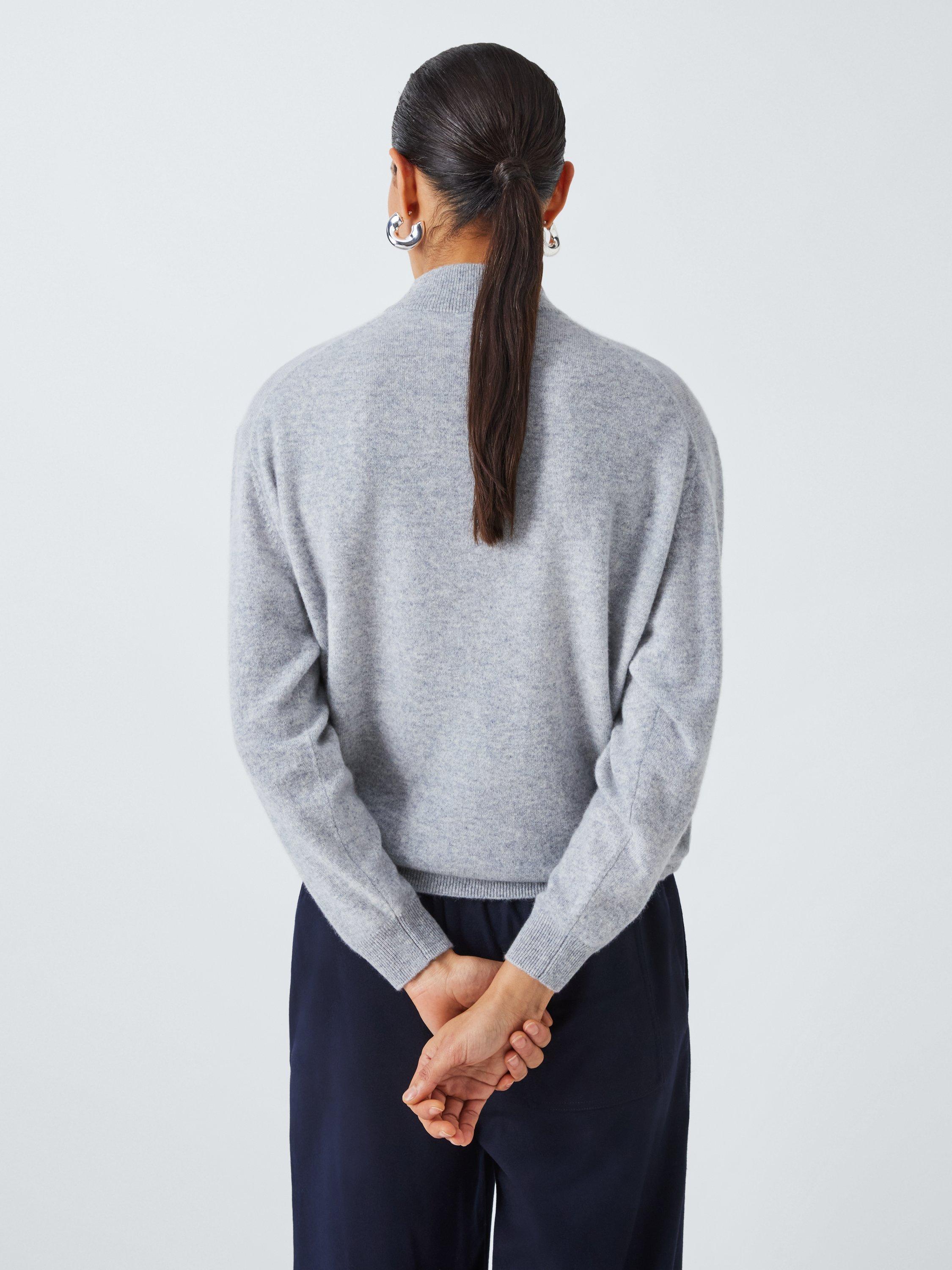 Product image 2 of 6, which shows John Lewis Cashmere Turtle Neck Jumper, Grey, XS
